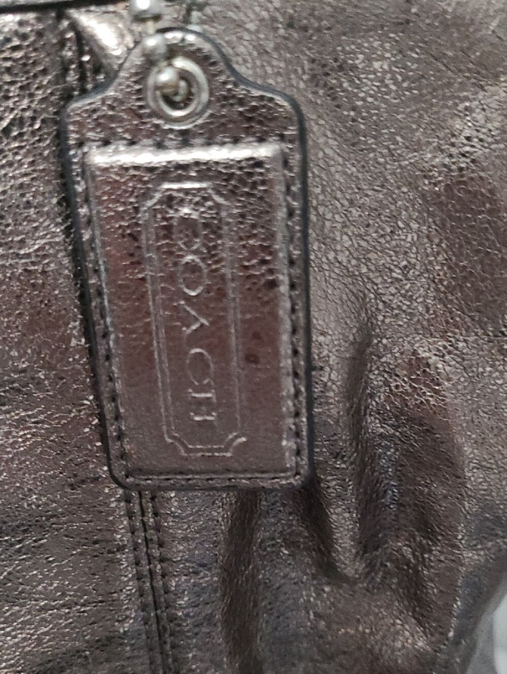 Coach Gallery East West Metallic Bronze Leather Tote - Coach Bronze - Picture 2 of 14